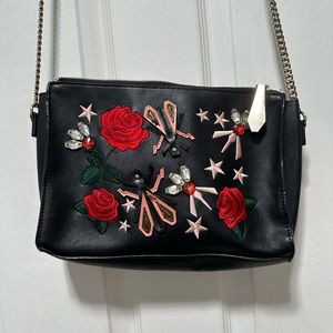 Zara crossbody bag with rose embroidery